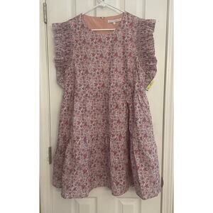 ENGLISH FACTORY Lg. Floral Babydoll Mini Dress, A66